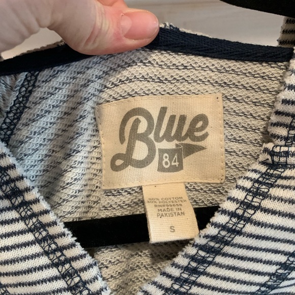 Blue 84 | White & Blue Striped Hoodie - Picture 5 of 7